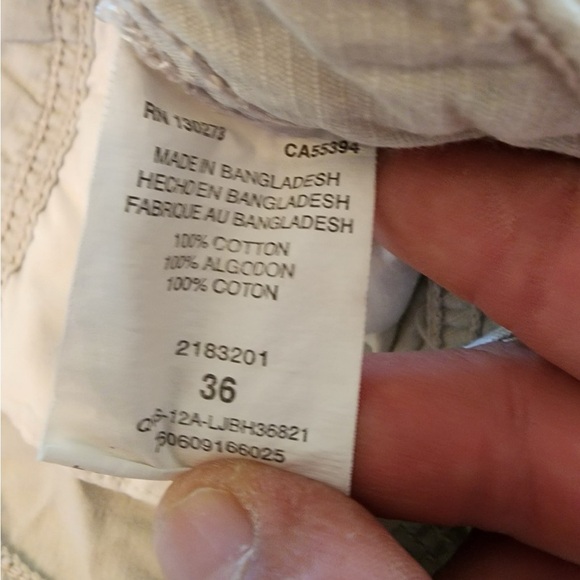 Lee dungarees light Khaki Cargo Shorts size mens 36 - Picture 4 of 4